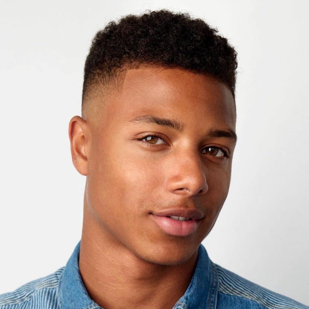 Black male fade haircut