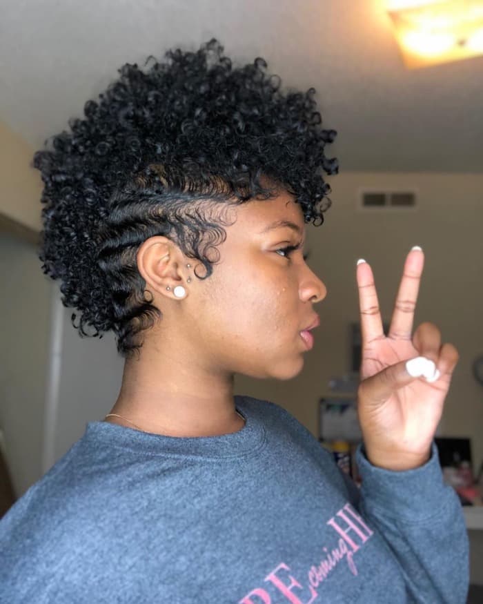 Curly Pixie Mohawk