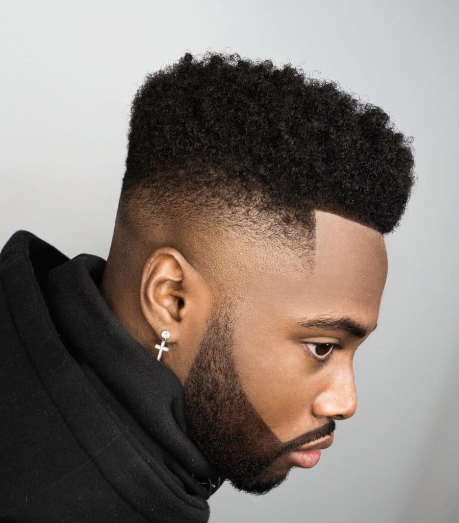 Fade haircut with beard