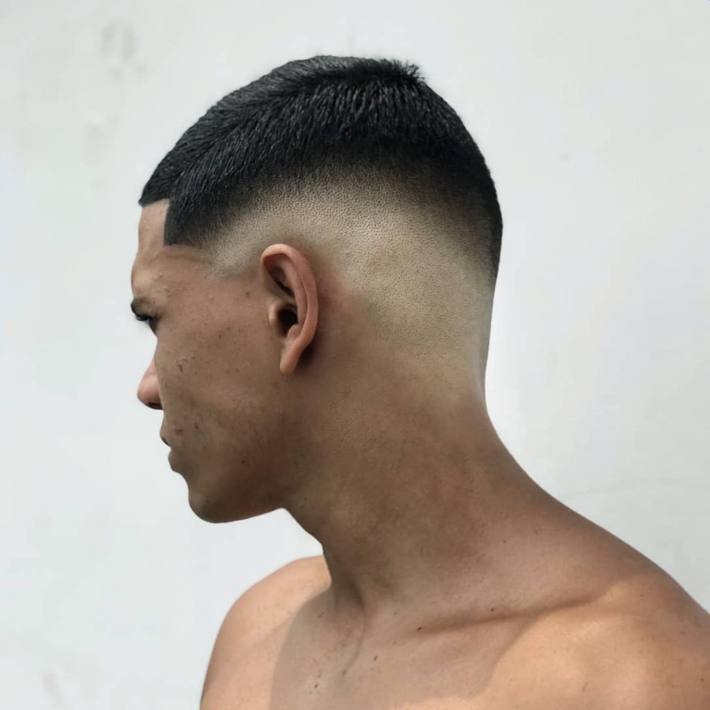 Mid bald fade haircut