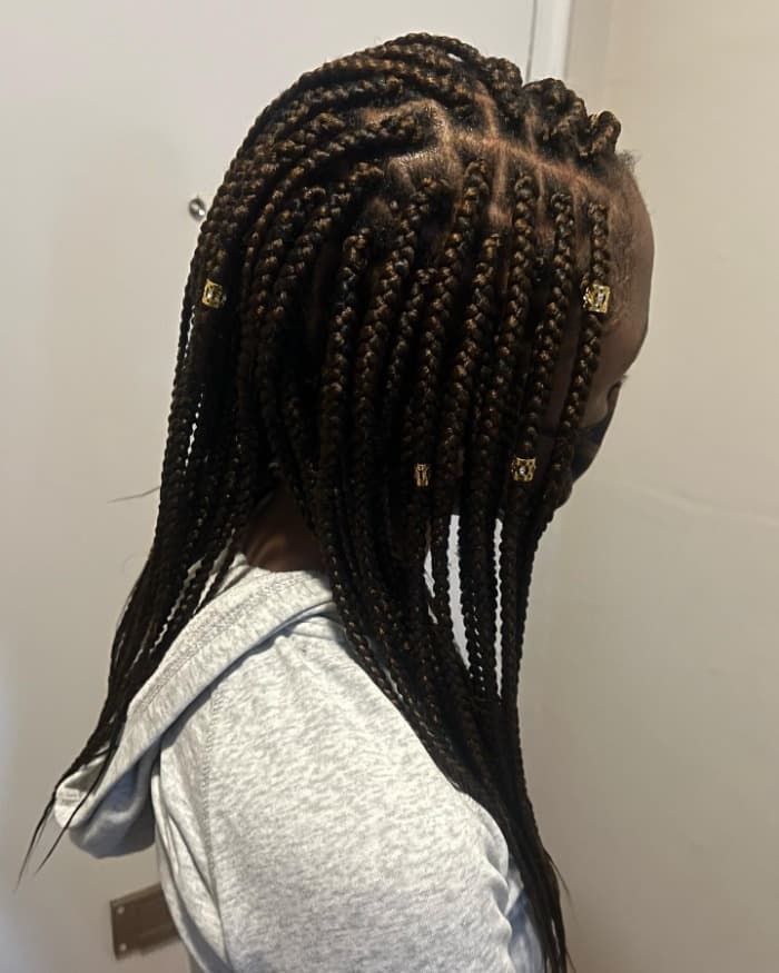 Side Part Box Braids