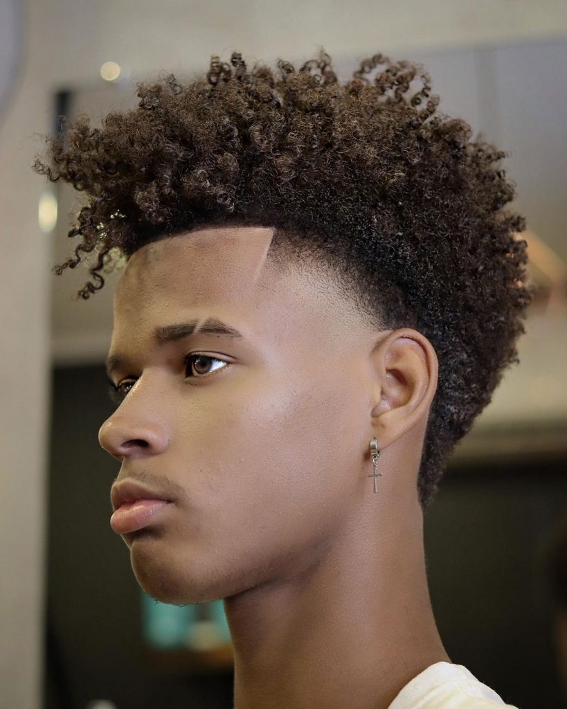 Taper fade haircut Black man