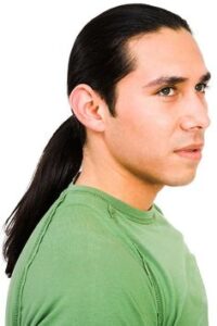 low ponytail for men