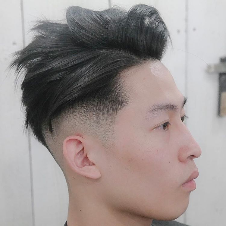 Modern undercut with longer hair