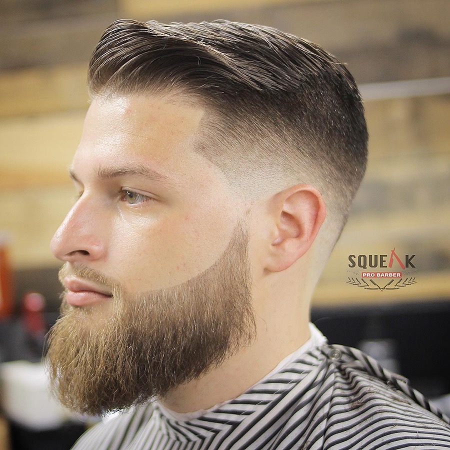 Classic short mens combover haircut