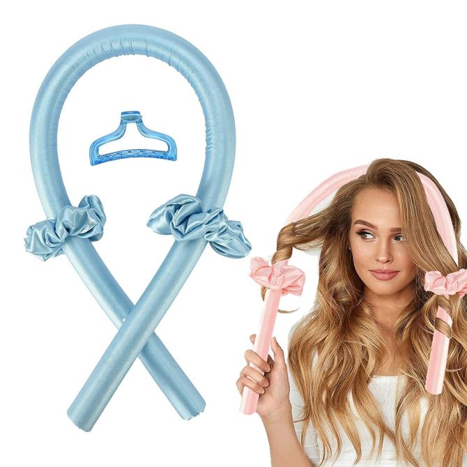 Heatless Curlers Headband Overnight Rollers The Best New Amazon Beauty Products Include a Sol de Janeiro Fragrance and TikTok Viral Makeup Brush